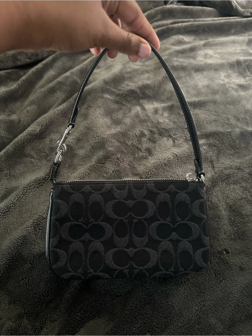 Coach Black denim nolita bag